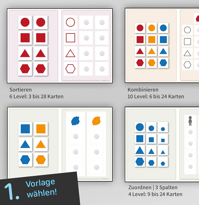 Erster Schritt: Wähle eine Vorlage aus!