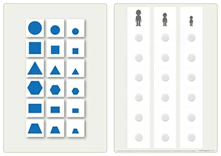 Ein Template der Kategorie Zuordnen | 3 Spalten mit 18 Karten