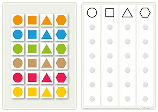 Ein Template der Kategorie Zuordnen | 4 Spalten mit 24 Karten