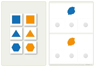 Ein Template der Kategorie Zuordnen | 2 Zeilen mit 6 Karten