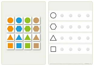 Ein Template der Kategorie Zuordnen | 4 Zeilen mit 16 Karten